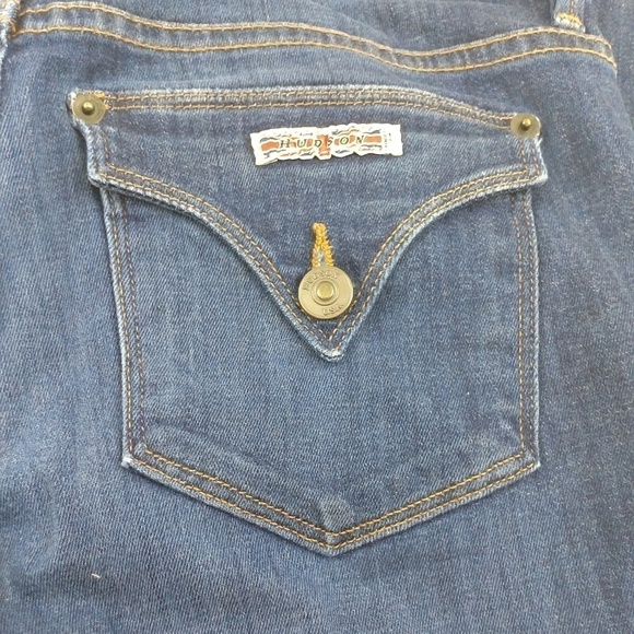 Hudson Button Pocket Skinny Jeans Medium Wash Size 26 - Picture 5 of 9